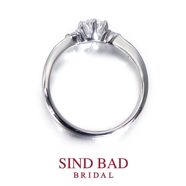 【SIND BAD(シンドバット)】【比翼（ひよく）】左右のダイヤが優しく寄り添う