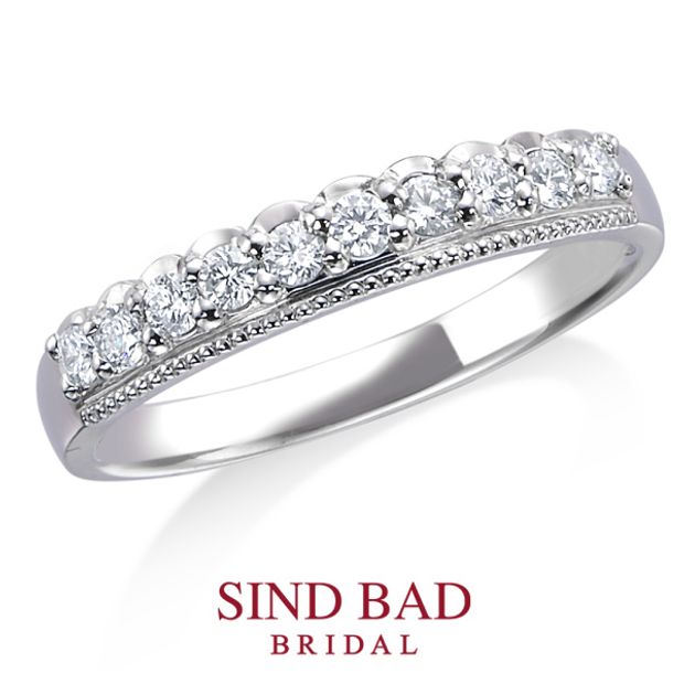 【SIND BAD(シンドバット)】【姫乃環-HIMENOWA-】ティアラ型ハーフエタニティ