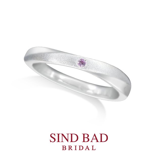 【SIND BAD(シンドバット)】月虹 -GEKKOU- ピンクサファイア サファイア マット加工 アレンジ オーダーメイド