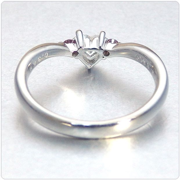 【SIND BAD(シンドバット)】ハートシェイプ &ndash; ピンクダイヤモンド(0.359ct F SI2 HEART BRILLIANT ) 中央宝石研究所鑑定書付き