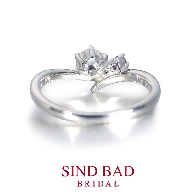 【SIND BAD(シンドバット)】【夏銀河（なつぎんが）】寄り添う織姫と彦星　【二人の誕生石をセット】【2月誕生石アメジスト・1月誕生石ガーネット】