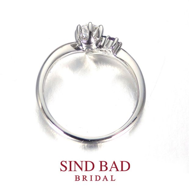 【SIND BAD(シンドバット)】【夏銀河（なつぎんが）】寄り添う織姫と彦星　【二人の誕生石をセット】【2月誕生石アメジスト・9月誕生石サファイア】 