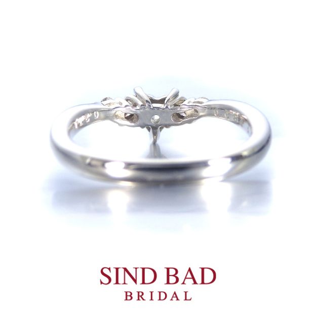 【SIND BAD(シンドバット)】婚約指輪　ハートシェイプとピンクダイヤモンドのエンゲージリング (0.277ct D SI1 HEART BRILLIANT ) 中央宝石研究所鑑定書付き 