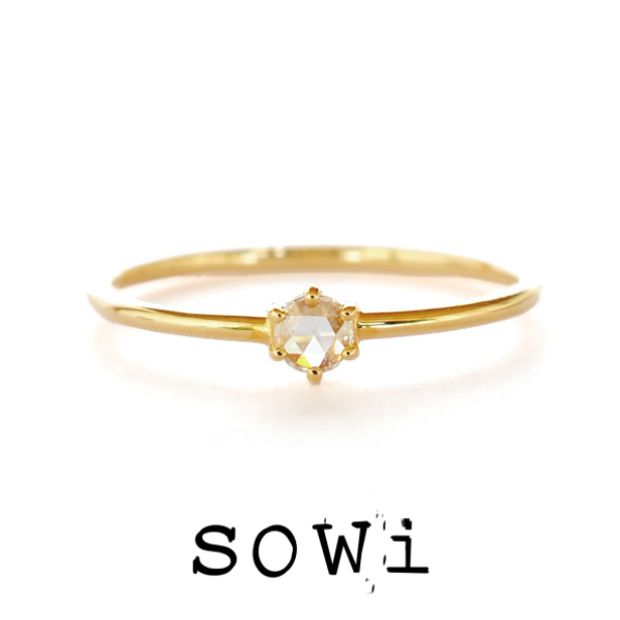 【TROA(トロア)】【代官山*sowi】☆プチプラエンゲージ☆K18ローズカットダイヤモンドリング