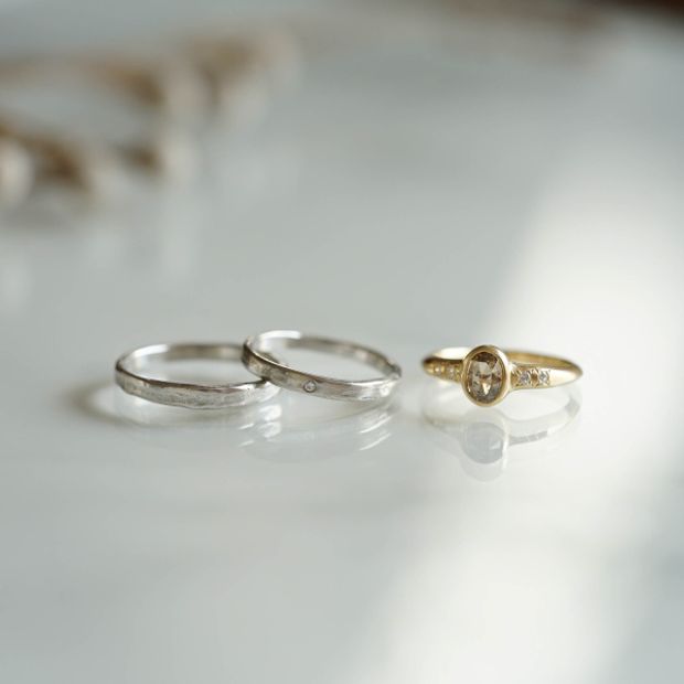 【TROA(トロア)】ローズカットダイヤモンドリング