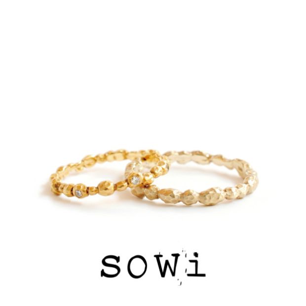 【TROA(トロア)】 【代官山*sowi】”おと”から生まれたブライダルリング-きらきら（細）