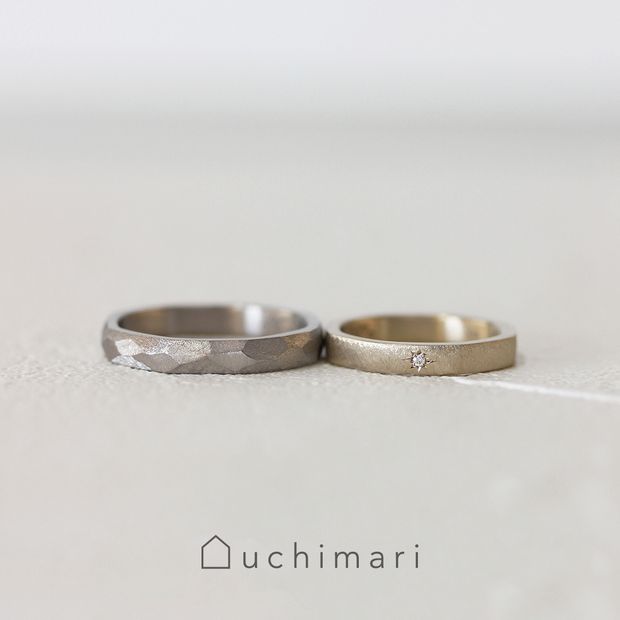 【uchimari(ウチマリ)】細やかな煌めきが目を引く結婚指輪