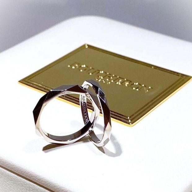 【JEWELRY OHASHI(ジュエリーオーハシ)】【ブシュロン】ファセット  プラチナ　ミディアムリング