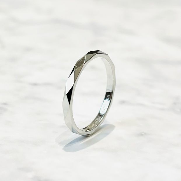【JEWELRY OHASHI(ジュエリーオーハシ)】【ブシュロン】ファセット プラチナリング スモール