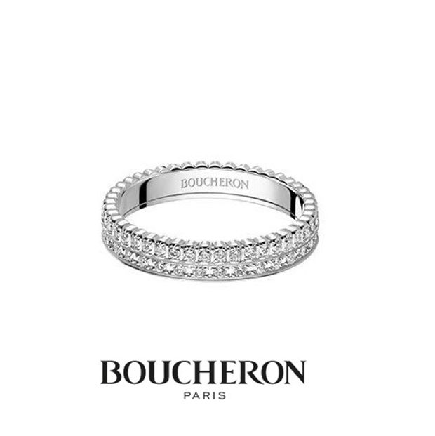 【JEWELRY OHASHI(ジュエリーオーハシ)】【ブシュロン】キャトルラディアントリング　ハーフ　フルパヴェ