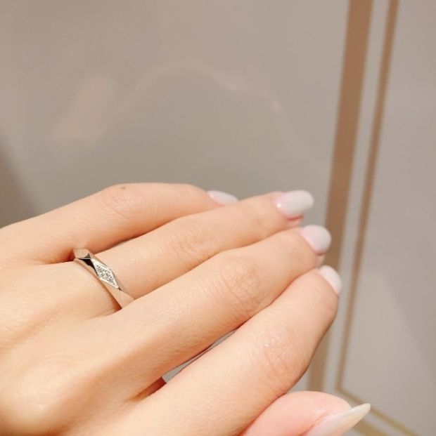 【JEWELRY OHASHI(ジュエリーオーハシ)】【ブシュロン】ファセット  3ダイヤモンド プラチナリング
