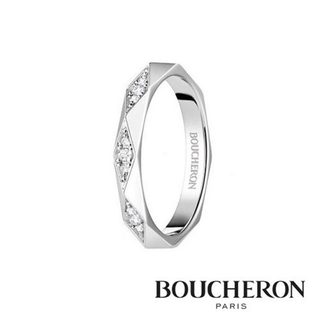 【JEWELRY OHASHI(ジュエリーオーハシ)】【ブシュロン】ファセット　ミディアムリング　ハーフパヴェ