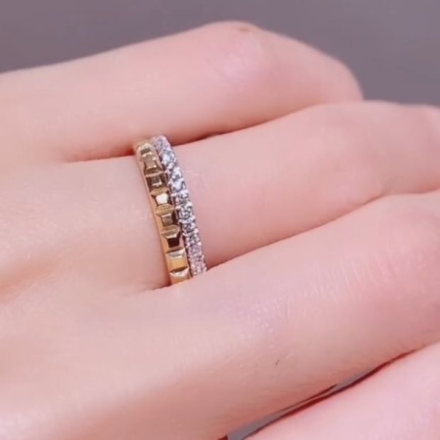 【JEWELRY OHASHI(ジュエリーオーハシ)】【ブシュロン】クルドパリ ピンクゴールド　ミディアムリング