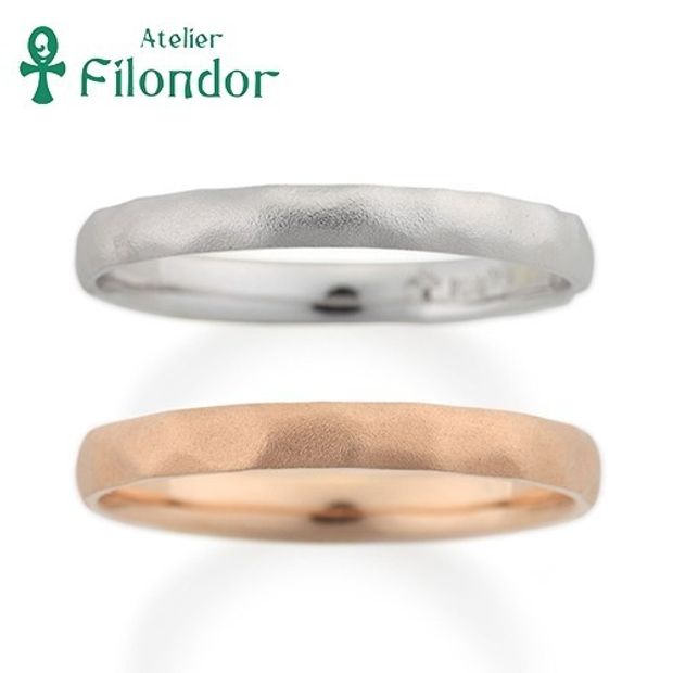 【アトリエフィロンドール】【アトリエ・フィロンドール】HISTOIRE 艶消しハンマー模様の素朴な風合いが人気 セットリング Brice-ブリス-