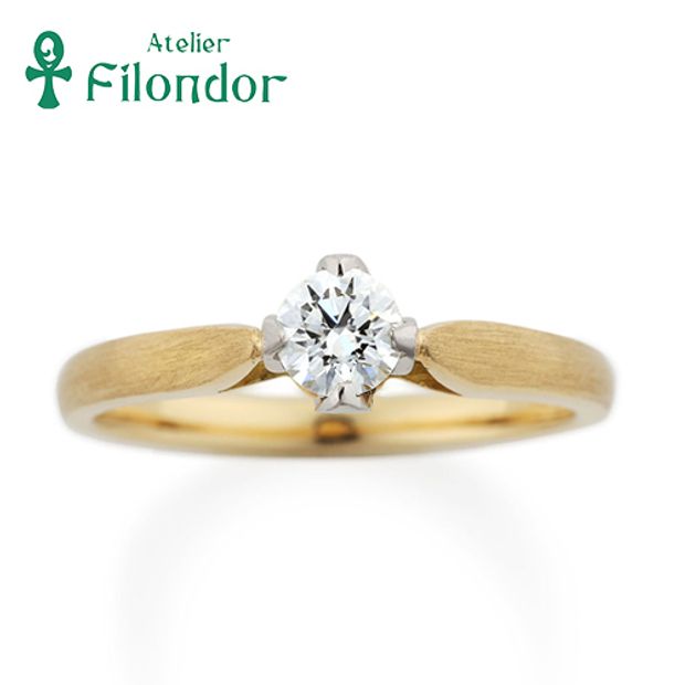 【アトリエフィロンドール】【アトリエ・フィロンドール】HISTOIRE シルクラインマット仕上げがしっとり輝くシンプルリング Lucas -リュカ-