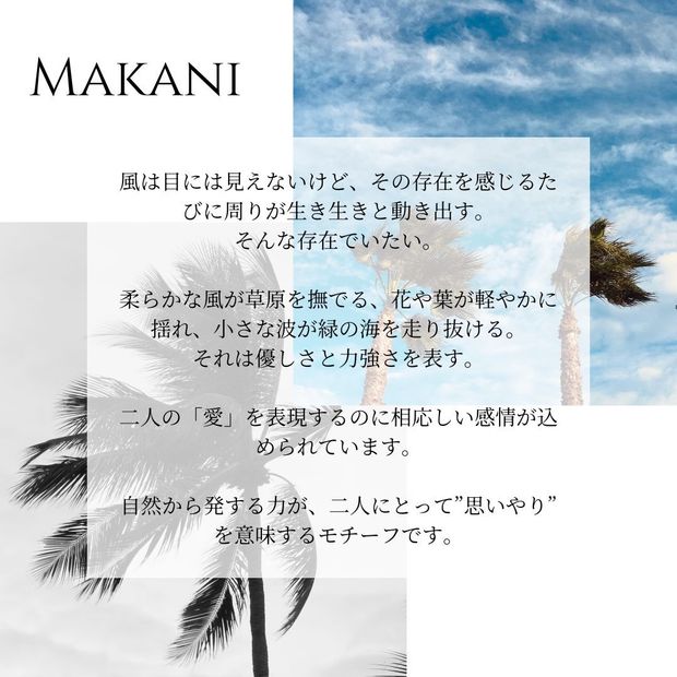 【PUAALLY(プアアリ)】ハワイアン マカニ -風- エンゲージ リング