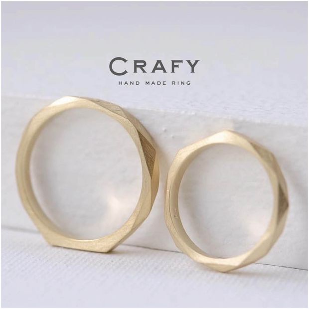 【CRAFY(クラフィ)】【ふたりで手作り】ブラウンゴールドで作るアンティークな手作り結婚指輪