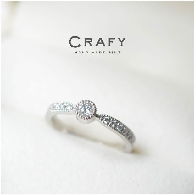 【CRAFY(クラフィ)】【サプライズで作る】ダイヤ輝くエタニティリング！Pt900・Pt950選べるプラチナ