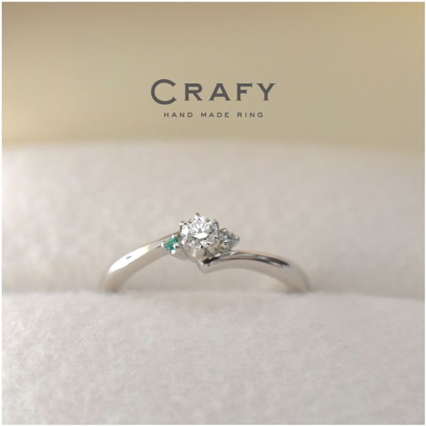 【CRAFY(クラフィ)】【ふたりで手作り】記念月の宝石付き！婚約指輪と結婚指輪のセットリング 