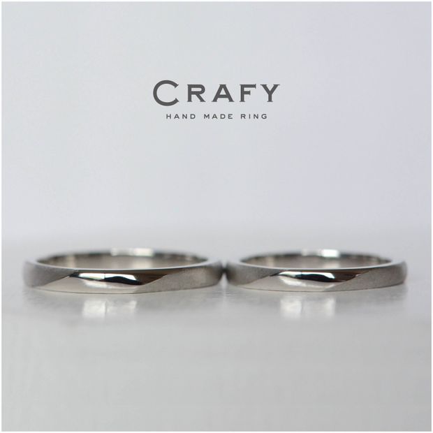 【CRAFY(クラフィ)】【ふたりで手作り】K18ブラックゴールドの手作り結婚指輪