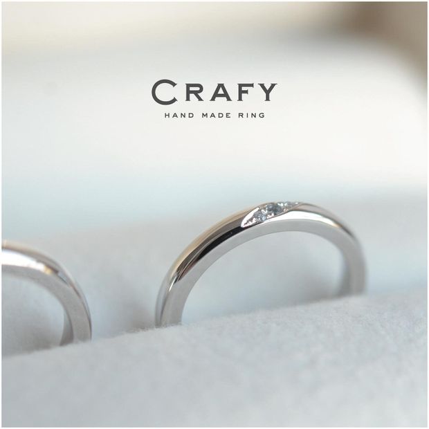 【CRAFY(クラフィ)】【ふたりで手作り】選べる誕生石3石付き！永く身につけたい手作り結婚指輪