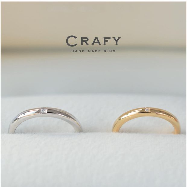 【CRAFY(クラフィ)】【ふたりで手作り】もれなく6つの特典付き！プラチナとイエローのペアマリッジ