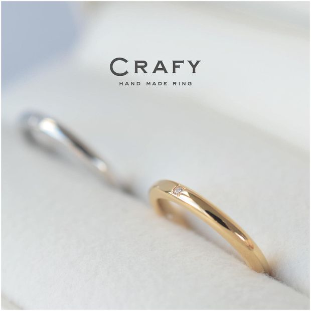 【CRAFY(クラフィ)】【ふたりで手作り】もれなく6つの特典付き！プラチナとイエローのペアマリッジ