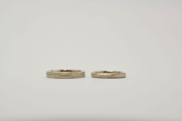 【Smith(工房スミス)】【隠れ家工房でつくる】木婚式の記念に木目模様の記念リング