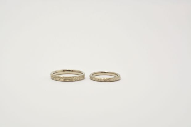 【Smith(工房スミス)】【隠れ家工房でつくる】木婚式の記念に木目模様の記念リング