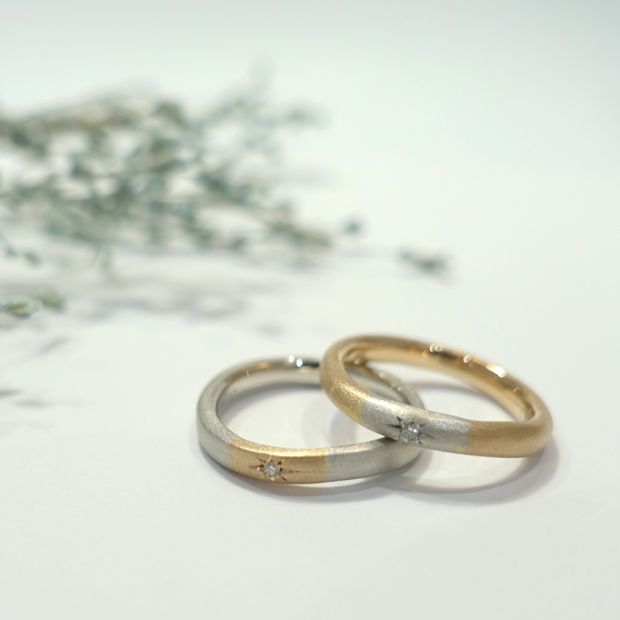 【Smith(工房スミス)】【隠れ家工房でつくる】2色の色を楽しめるコンビネーションリング