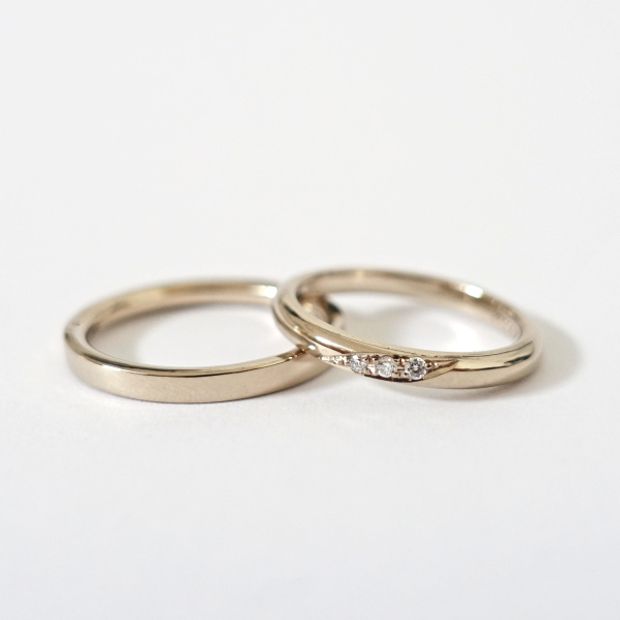 【Smith(工房スミス)】甲丸リングと内甲丸リングの結婚指輪