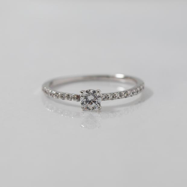 【Smith(工房スミス)】【オーダーメイド】ハーフエタニティのエンゲージリング