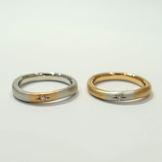 【Smith(工房スミス)】【隠れ家工房でつくる】2色の色を楽しめるコンビネーションリング