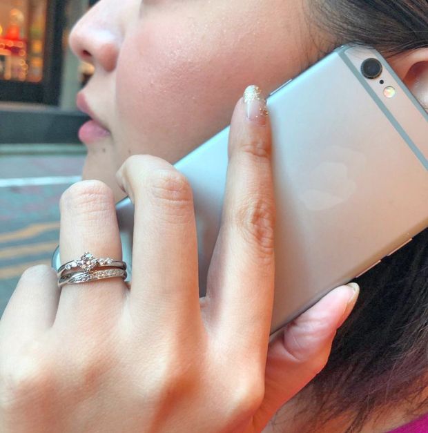 【BRIDGE ANTWERP BRILLIANT GALLERY(ブリッジ・アントワープ・ブリリアント・ギャラリー)】Spica 4 side melee Diamond Line Ring Set &rdquo;スピカ&rdquo; 4 サイド メレー ダイヤモンド ライン リング セット