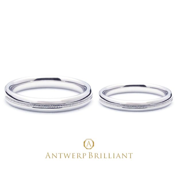 【BRIDGE ANTWERP BRILLIANT GALLERY(ブリッジ・アントワープ・ブリリアント・ギャラリー)】Custom Ring &ldquo;Millegrain&rdquo;３ｍｍ＆２ｍｍ カスタムリング　ミルグレイン　３ｍｍ＆２ｍｍ