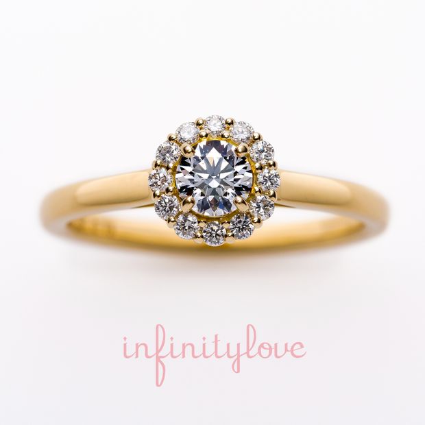 【BRIDGE ANTWERP BRILLIANT GALLERY(ブリッジ・アントワープ・ブリリアント・ギャラリー)】ひまわりの花（向日葵）がモチーフのオシャレでかわいい婚約指輪　Sunflower（日・サンフラワー）