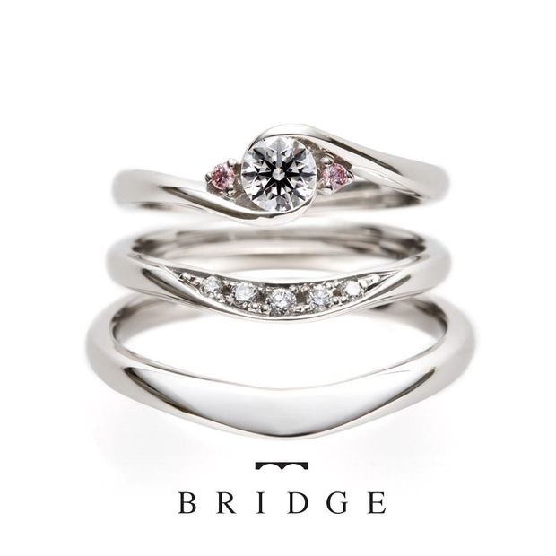 【BRIDGE ANTWERP BRILLIANT GALLERY(ブリッジ・アントワープ・ブリリアント・ギャラリー)】ピンクダイヤモンドがかわいい人気のオシャレな婚約指輪　薔薇のアーチ