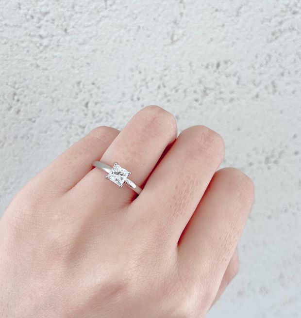 【BRIDGE ANTWERP BRILLIANT GALLERY(ブリッジ・アントワープ・ブリリアント・ギャラリー)】&rdquo;Asterism&rdquo;Princess Cut Solitaire Diamond Ring　&rdquo;アステリズム&rdquo;プリンセスカットソリテールリング