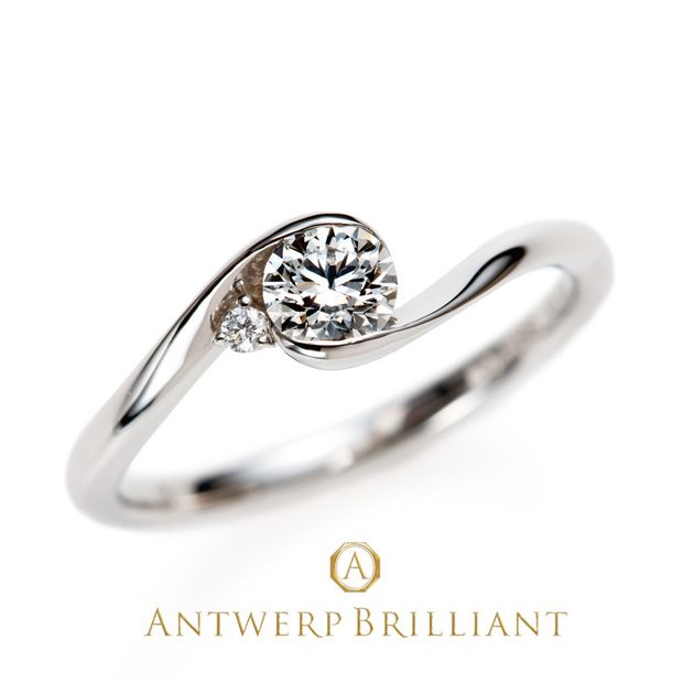 【BRIDGE ANTWERP BRILLIANT GALLERY(ブリッジ・アントワープ・ブリリアント・ギャラリー)】着け心地のいい人気のシンプルデザインがかわいい婚約指輪 フルムーン