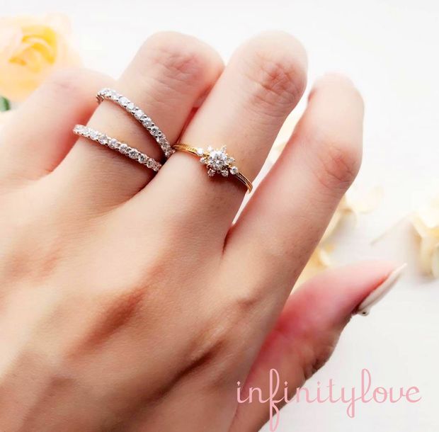 【BRIDGE ANTWERP BRILLIANT GALLERY(ブリッジ・アントワープ・ブリリアント・ギャラリー)】ひまわりの花がモチーフのオシャレでかわいい婚約指輪　sunny サニー　葵