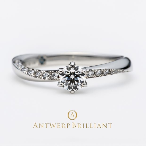 【BRIDGE ANTWERP BRILLIANT GALLERY(ブリッジ・アントワープ・ブリリアント・ギャラリー)】ウェーブラインがオシャレでかわいい婚約指輪　&rdquo;galaxy&rdquo; ギャラクシー&rdquo;galaxy&rdquo; ギャラクシー