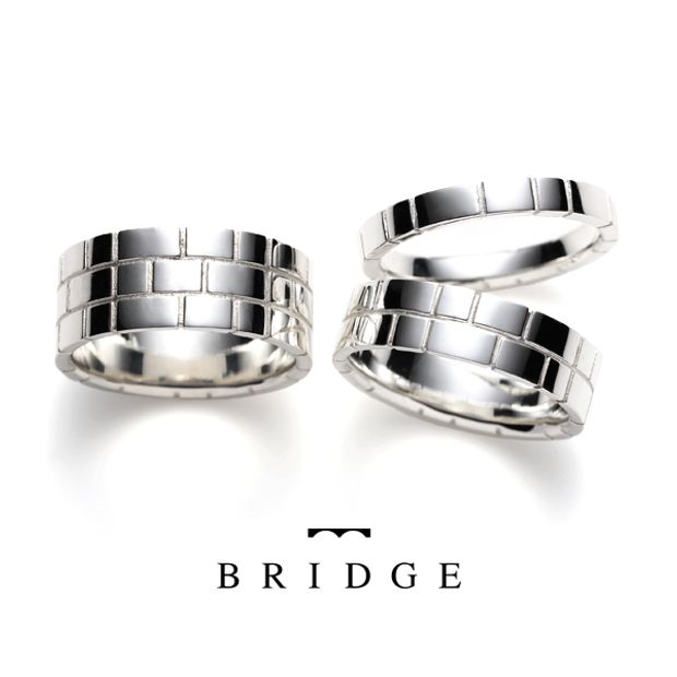 【BRIDGE ANTWERP BRILLIANT GALLERY(ブリッジ・アントワープ・ブリリアント・ギャラリー)】二人の結婚の決意を込めたデザインがオシャレでかわいいセットリング　Decision