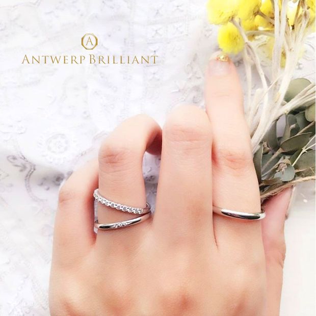 【BRIDGE ANTWERP BRILLIANT GALLERY(ブリッジ・アントワープ・ブリリアント・ギャラリー)】&ldquo;D Line&rdquo; Diamond Harf Eternity Ring &rdquo;ディーライン&rdquo; ダイヤモンド ハーフエタニティ リング