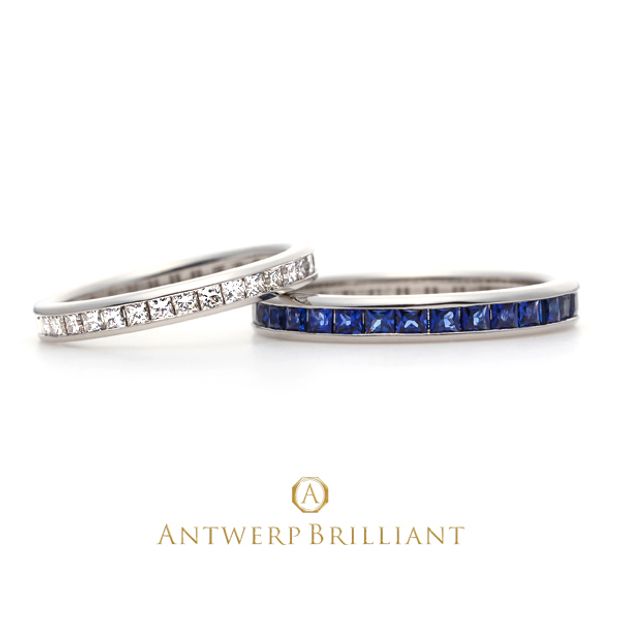 【BRIDGE ANTWERP BRILLIANT GALLERY(ブリッジ・アントワープ・ブリリアント・ギャラリー)】ピンクゴールドがかわいいプリンセスカットのエタニティリング　Star Ray