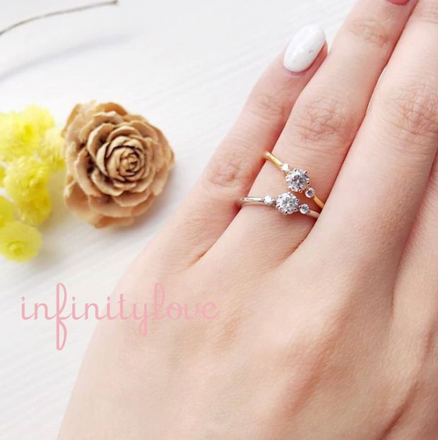 【BRIDGE ANTWERP BRILLIANT GALLERY(ブリッジ・アントワープ・ブリリアント・ギャラリー)】シンプルサイドメレはこれで決まり、オシャレでかわいいjasmine 花　ジャスミン