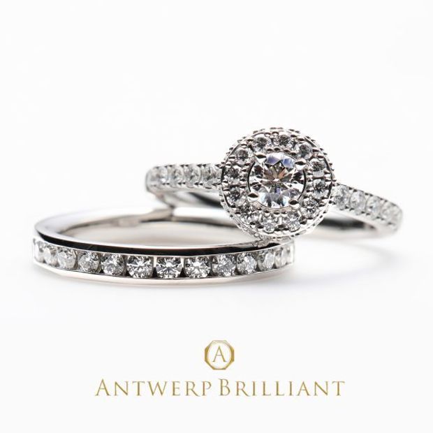 【BRIDGE ANTWERP BRILLIANT GALLERY(ブリッジ・アントワープ・ブリリアント・ギャラリー)】美しいアフリカ産の天然ダイヤモンドを使用したヘイローリングのスターレイ