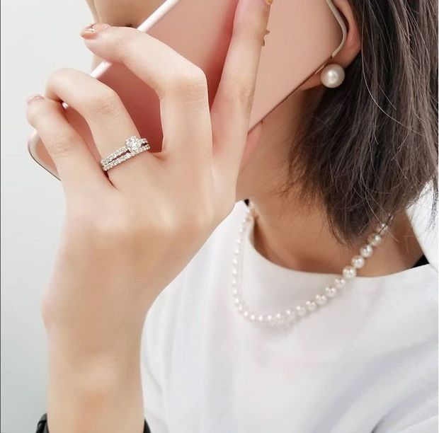 【BRIDGE ANTWERP BRILLIANT GALLERY(ブリッジ・アントワープ・ブリリアント・ギャラリー)】“D Line Star” Diamond Harf Eternity Wedding Band Ring ”ディーライン スター” ウエディングバンド