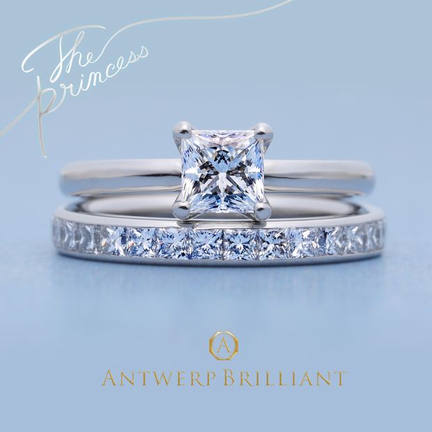 【BRIDGE ANTWERP BRILLIANT GALLERY(ブリッジ・アントワープ・ブリリアント・ギャラリー)】&rdquo;Asterism&rdquo;Princess Cut Solitaire Diamond Ring アステリズム&rdquo;プリンセスカット&rdquo;ソリテールリング