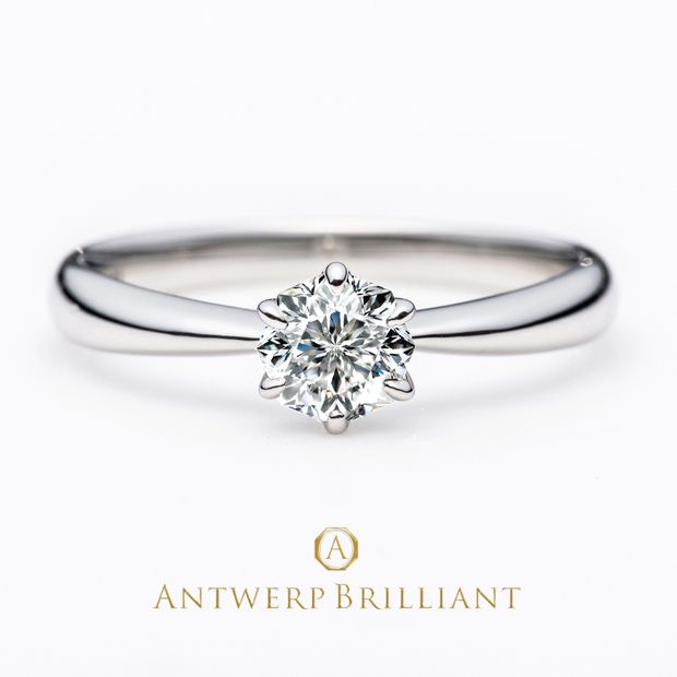 【BRIDGE ANTWERP BRILLIANT GALLERY(ブリッジ・アントワープ・ブリリアント・ギャラリー)】シンプルでかわいい王道なデザインが人気のオシャレな婚約指輪　&ldquo;Evening Star&rdquo; Solitaire Diamond Ring