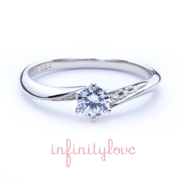 【BRIDGE ANTWERP BRILLIANT GALLERY(ブリッジ・アントワープ・ブリリアント・ギャラリー)】さり気ないダイヤモンドの輝き&ウエーブラインが可愛い婚約指輪　Jupiter　木星